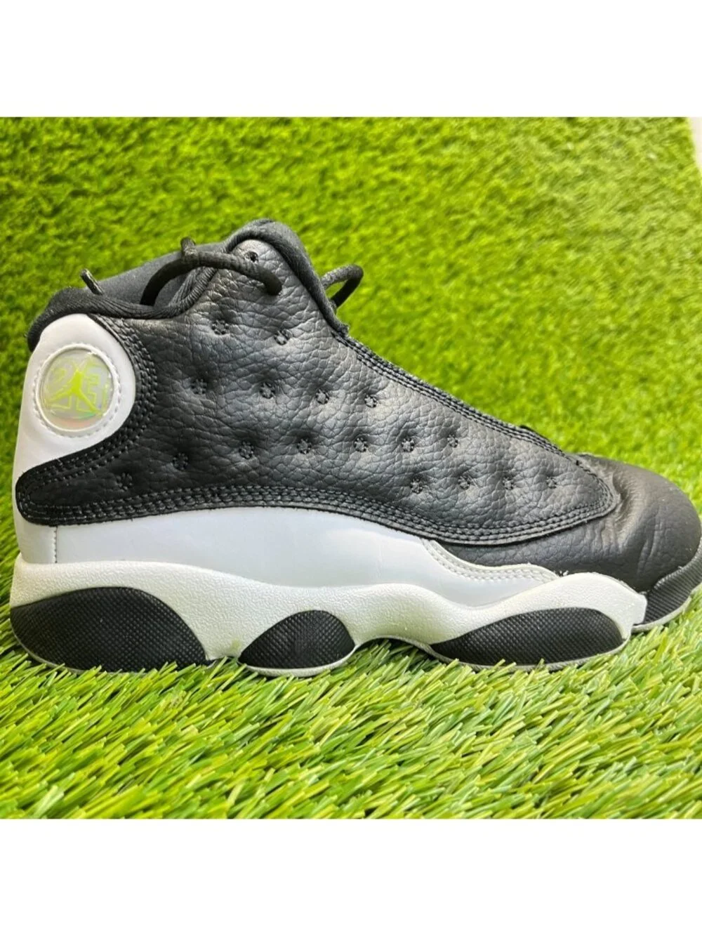 Nike Air Jordan 13 Retro Boys Size 3Y Black Athletic Leather Shoes Sneakers